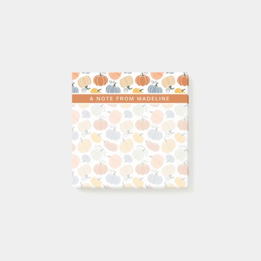 Farbenfrohe Pumpkin Gourd Pattern Post-it Klebezettel (Vorderseite)