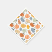 Farbenfrohe Pumpkin Gourd Pattern Serviette (Ecke)