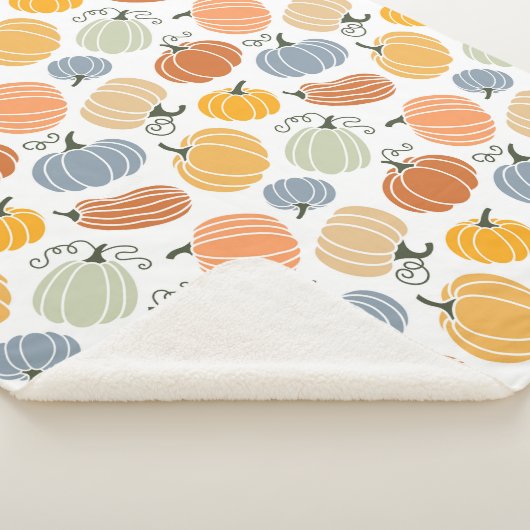 Farbenfrohe Pumpkin Gourd Pattern Sherpadecke (3/4)