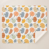 Farbenfrohe Pumpkin Gourd Pattern Sherpadecke (Vorderseite (Horizontal))