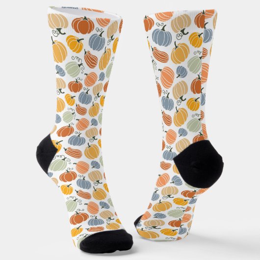 Farbenfrohe Pumpkin Gourd Pattern Socken (Gewinkelt)