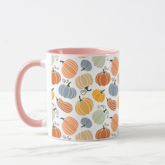 Farbenfrohe Pumpkin Gourd Pattern Tasse (Links)