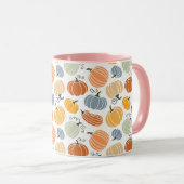 Farbenfrohe Pumpkin Gourd Pattern Tasse (VorderseiteRechts)