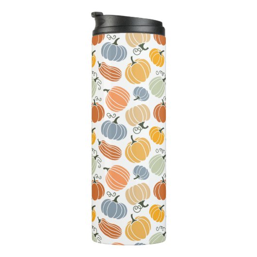 Farbenfrohe Pumpkin Gourd Pattern Thermosbecher (Nach rechts gedreht)