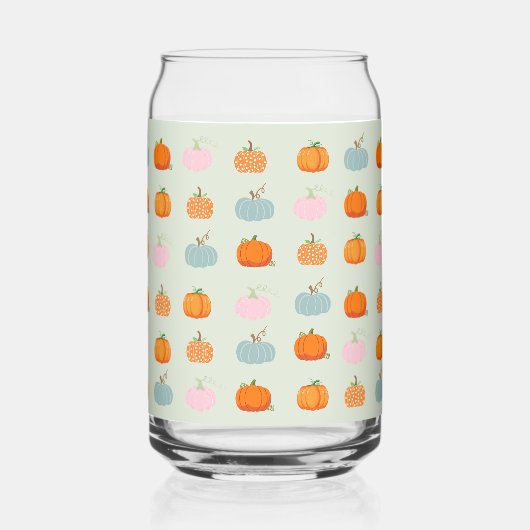 Farbenfrohe Pumpkins Dosenglas (Rückseite)