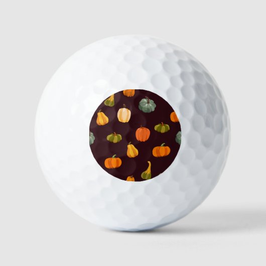 Farbenfrohe Pumpkins: dunkle Herbsteleganz. Golfball (Vorderseite)