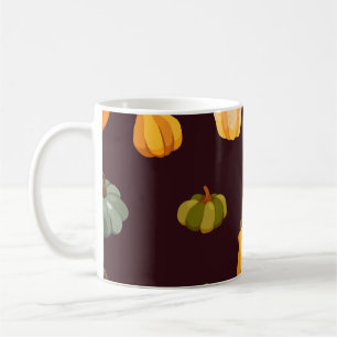 Farbenfrohe Pumpkins: dunkle Herbsteleganz. Kaffeetasse