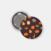 Farbenfrohe Pumpkins: dunkle Herbsteleganz. Magnet (Vorderseite/Rückseite)
