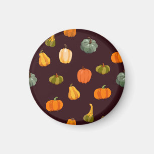 Farbenfrohe Pumpkins: dunkle Herbsteleganz. Magnet