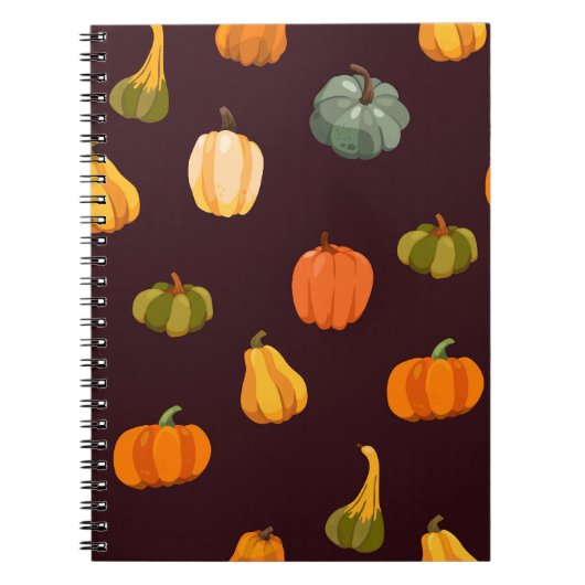 Farbenfrohe Pumpkins: dunkle Herbsteleganz. Notizblock (Vorderseite)