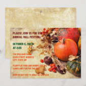 Farbenfrohe Pumpkins - Erntedank Dinner Einladung (Vorne/Hinten)