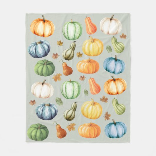 Farbenfrohe Pumpkins Herbstfarbe Fleecedecke (Vorderseite)