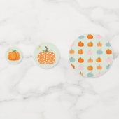 Farbenfrohe Pumpkins Konfetti (Rückseiten)
