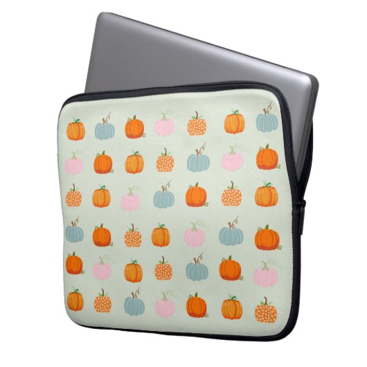 Farbenfrohe Pumpkins Laptopschutzhülle (Vorderseite Links)