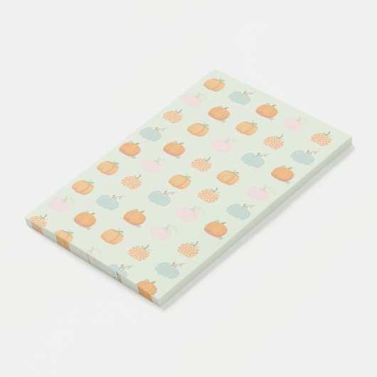 Farbenfrohe Pumpkins Post-it Klebezettel (angewinkelt)