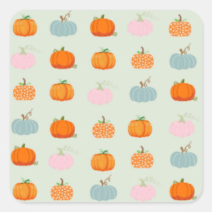 Farbenfrohe Pumpkins Quadratischer Aufkleber