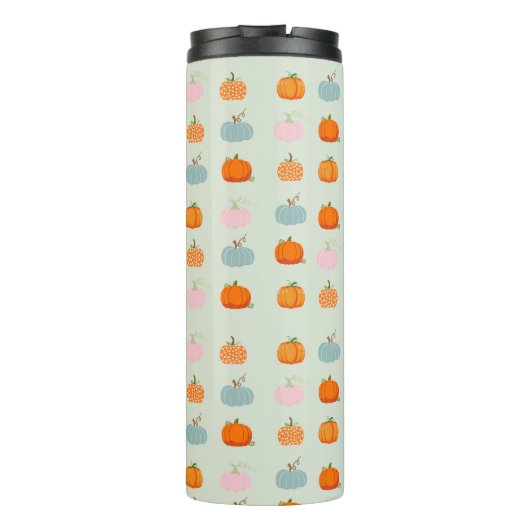 Farbenfrohe Pumpkins Thermosbecher (Rückseite)