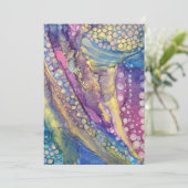 Farbenfrohe Punkte Alkohol Tinte Abstrakt Art Blan Dankeskarte (Stehend Vorderseite)