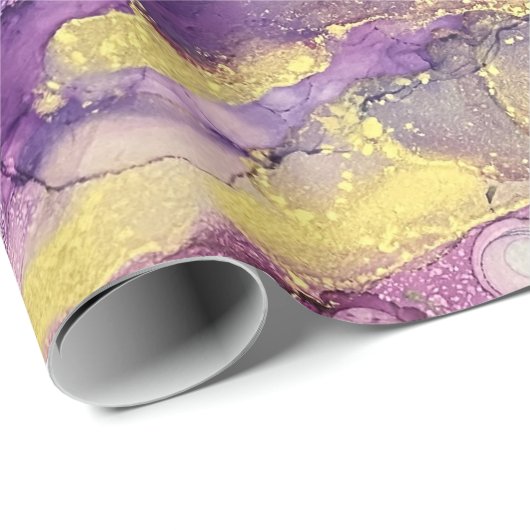 Farbenfrohe Punkte Alkohol Tinte Abstrakte Kunst Geschenkpapier (Rolleneckpunkt)