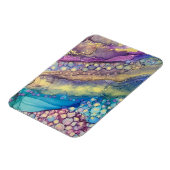 Farbenfrohe Punkte Alkohol Tinte Abstrakte Kunst Magnet (Linke Seite)