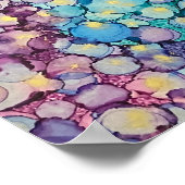 Farbenfrohe Punkte Alkohol Tinte Abstrakte Kunst Poster (Ecke)