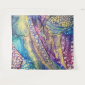 Farbenfrohe Punkte Alkohol Tinte Abstrakte Kunst Wandteppich (Vorderseite (Horizontal))