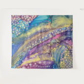 Farbenfrohe Punkte Alkohol Tinte Abstrakte Kunst Wandteppich (Vorderseite (Horizontal))