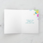Farbenfrohe Punkte Happy Birthday Step Tochter Karte (Innenseite)