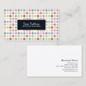 Farbenfrohe Punkte Innenarchitektur Designerkarte Visitenkarte (Vorne/Hinten)