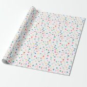 Farbenfrohe Punkte Konfetti Geburtstag Geschenkpapier (Ungerollt)