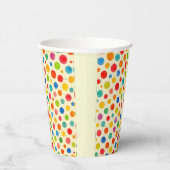 Farbenfrohe Punkte-Papier-Tasse. Pappbecher (Rechts)