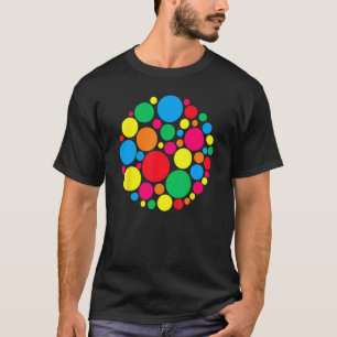 Farbenfrohe Punkte Regenbogen Jungen Mädchen Lehre T-Shirt