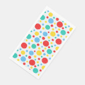 Farbenfrohe Punkte  Serviette (Ecke)