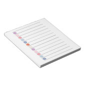Farbenfrohe Punkte Spaß & lebendige Stationery Notizblock (angewinkelt)