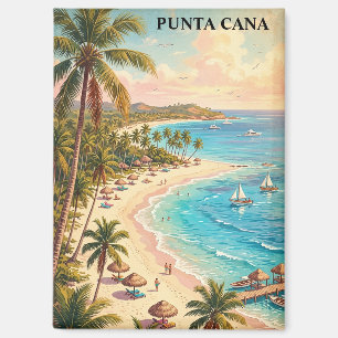 Farbenfrohe Punta Cana Dominikanische Republik Vin Magnet