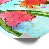 Farbenfrohe Pupien mit Words Poster - 10"x8" (Ecke)