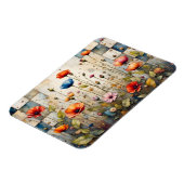 Farbenfrohe Pupien und Patchwork Magnet (Linke Seite)