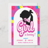 Farbenfrohe Puppe laden Einladung (Vorderseite)