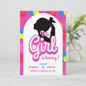 Farbenfrohe Puppe laden Einladung (Stehend Vorderseite)