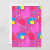 Farbenfrohe Puppe laden Einladung (Rückseite)