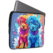 Farbenfrohe Puppy Art Laptopschutzhülle (Vorne Rechts)