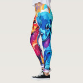 Farbenfrohe Puppy Art Leggings (Links)