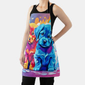 Farbenfrohe Puppy Art Schürze (InSitu)