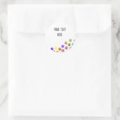 Farbenfrohe Puppy-Paw-Drucke mit benutzerdefiniert Runder Aufkleber (Tasche)