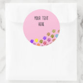 Farbenfrohe Puppy-Paw-Drucke mit benutzerdefiniert Runder Aufkleber (Tasche)