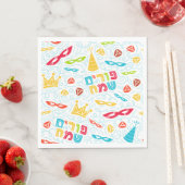 Farbenfrohe Purim-Party-Servietten Serviette (Beispiel)