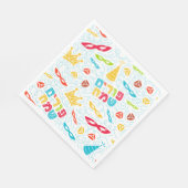 Farbenfrohe Purim-Party-Servietten Serviette (Ecke)