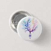 Farbenfrohe Purkinje-Nervenzelle Button (Vorne & Hinten)