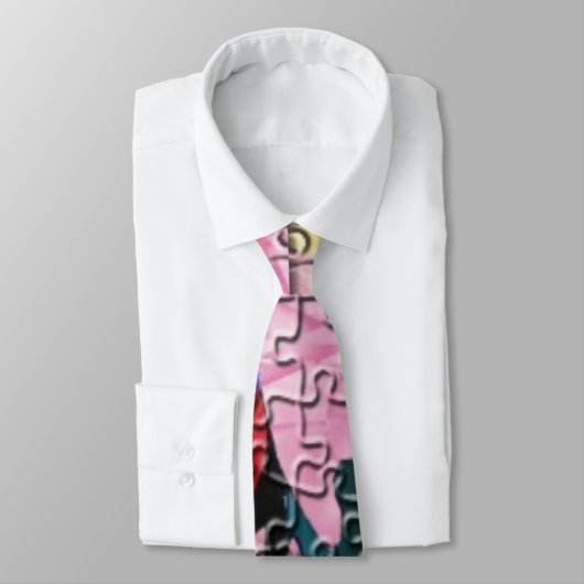 Farbenfrohe Puzzle Krawatte (Gebunden)