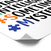 Farbenfrohe Puzzle Piece Autismus-Unterstützung Poster (Ecke)